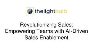 Revolutionizing Sales Empowering Teams with AI-Driven sales Enablement