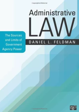 READ [PDF] Administrative Law: The Sources and Limits of Government Agency Power