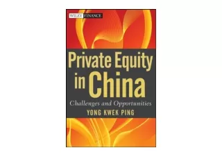 Ebook download Private Equity in China Challenges and Opportunities for android