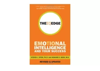 Download PDF The EQ Edge Emotional Intelligence and Your Success Jossey Bass Lea