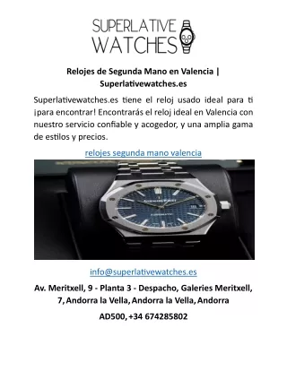 Relojes de Segunda Mano en Valencia