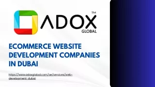 Ecommerce Website Development Companies In Dubai