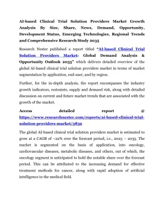 AI-based Clinical Trials Solution Providers Market Trends 2035