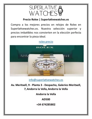 Precio Rolex