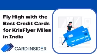 Best Credit Cards To Earn KrisFlyer Miles In India