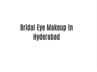 Bridal Eye Makeup in Hyderabad