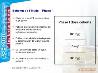 Schéma de l’étude – Phase I