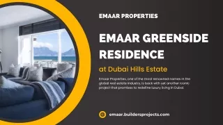 Emaar Greenside Residence E-Brochure