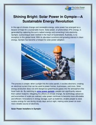 solar power gympie