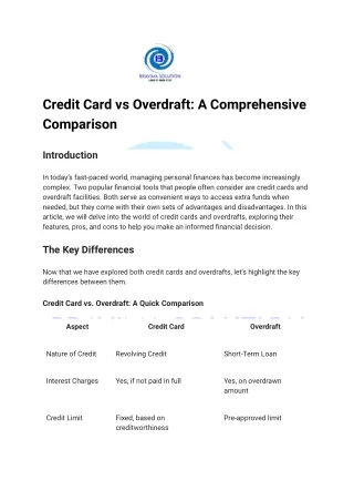Credit Card vs Overdraft_ A Comprehensive Comparison