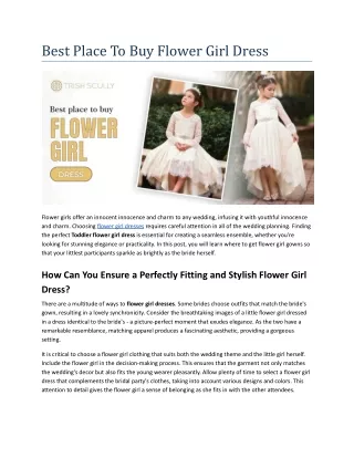 Best place to buy flower girl dress.docx