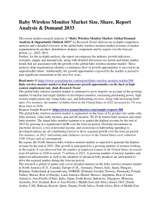 Baby Wireless Monitor Market Size