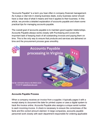 What are Accounts Payable and what is The Process and Advantages?