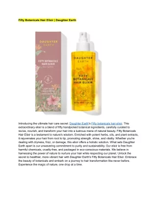 Fifty Botanicals Hair Elixir _ Daughter Earth