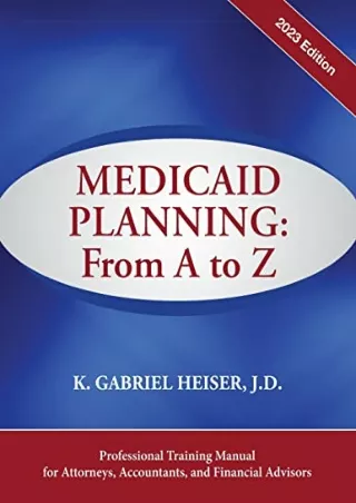 READ [PDF] Medicaid Planning: From A to Z (2023 ed.) bestseller