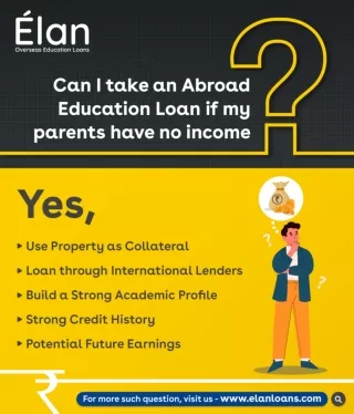 Abroad Education Loan Without Parental Income Proof