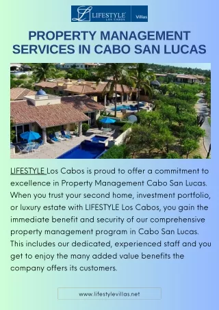 Property Management Services in Cabo San Lucas