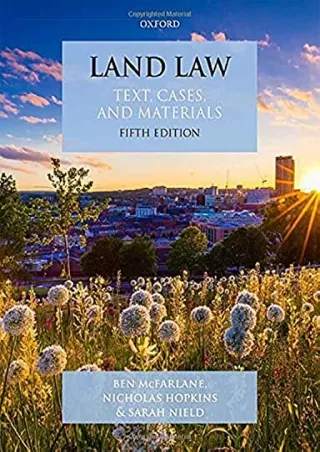 DOWNLOAD [PDF] Land Law: Text, Cases and Materials ipad