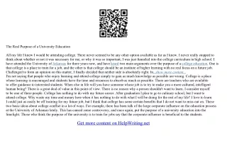 sample essays university