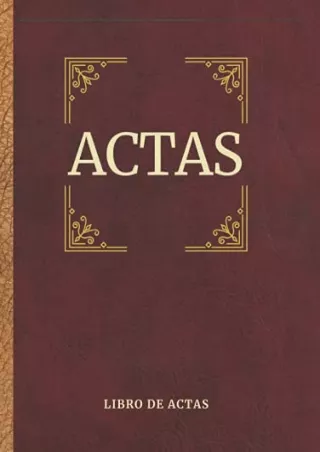 [PDF] DOWNLOAD EBOOK Libro de Actas: Asociaciones, comunidades de vecinos,