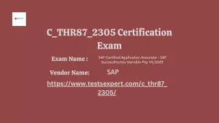 C_THR87_2305 Certification Exam: Prepare and Succeed