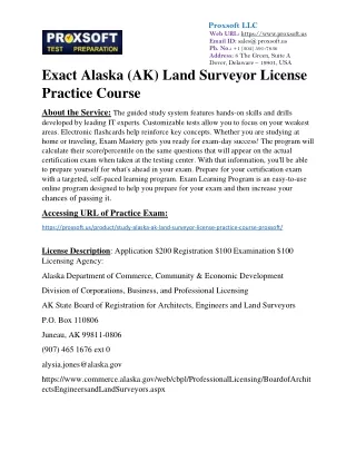 Exact Alaska (AK) Land Surveyor License Practice Course