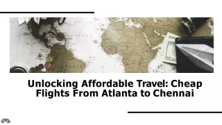 Cheap Flights From Atlanta To Chennai