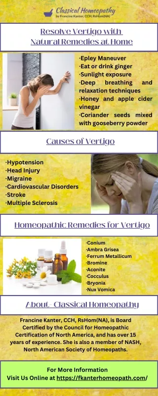 Resolve Vertigo with  Natural Remedies at Home