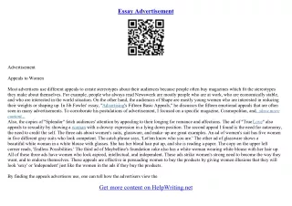 essay advertisement