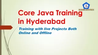 Core Java Training in Hyderabad