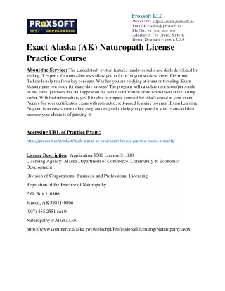 Exact Alaska (AK) Naturopath License Practice Course