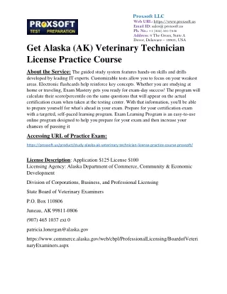 Get Alaska (AK) Veterinary Technician License Practice Course