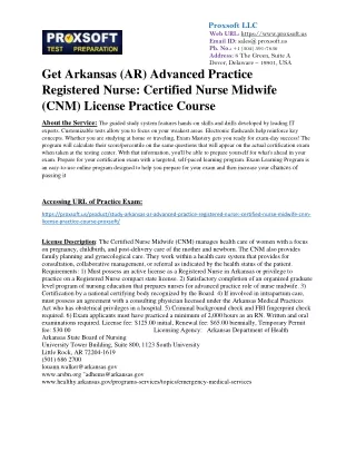 Get Arkansas (AR) Advanced Practice Registered Nurse: Certified Nurse Midwife (C