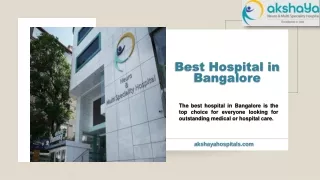 Best Hospital in Bangalore