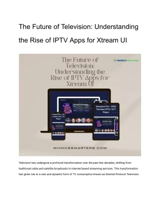 The Future of Television_ Understanding the Rise of IPTV Apps for Xtream UI