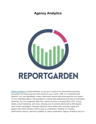 Agency Analytics | ReportGarden