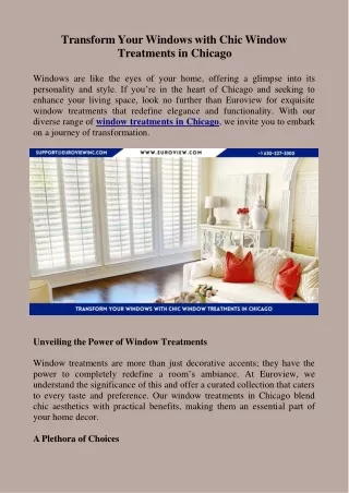 wide range of ouptions in window treatments in chicago