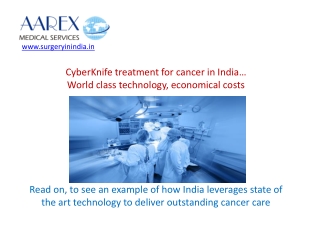 Cyberknife Treatment for Cancer in India