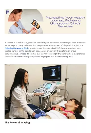 Navigating Your Health Journey Pickering Ultrasound Clinic's Services