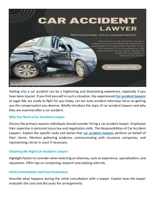 Best car accident lawyer