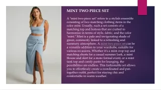 mint two piece set