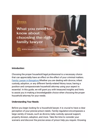 What you need to know about choosing the right family lawyer
