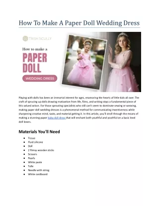 How to make a paper doll wedding dress.docx