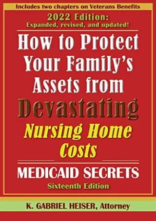 PDF/READ How to Protect Your Family's Assets from Devastating Nursing Home Costs