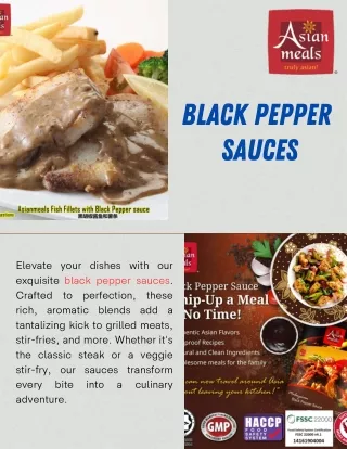 Savory Elegance: Black Pepper Sauces