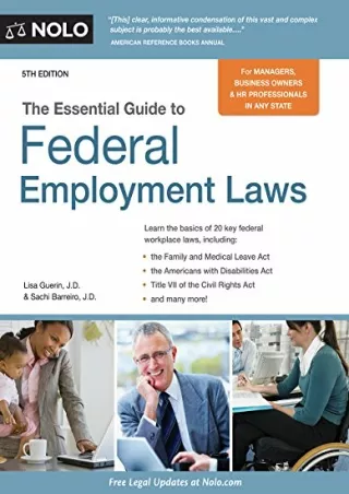 get [PDF] Download Essential Guide to Federal Employment Laws kindle