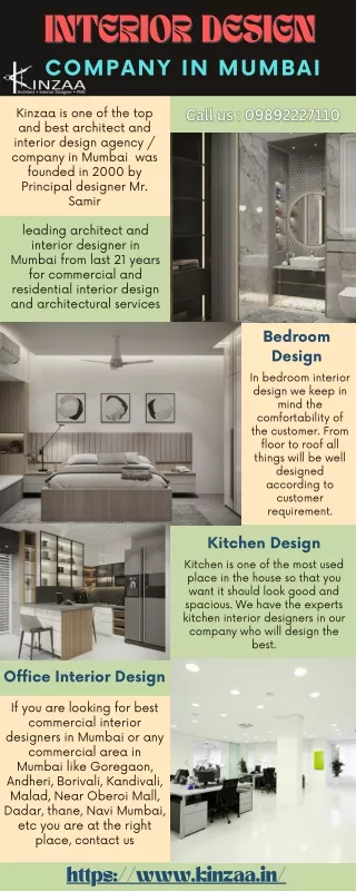 Residencial & Commercial Interior Designers in Mumbai by Kinzaa