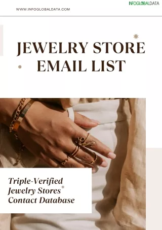Jewelry Store Email List - InfoGlobalData