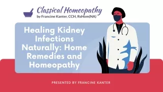 Healing Kidney Infections Naturally Home Remedies and Homeopathy
