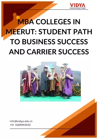 MBA Colleges in Meerut student Path to Business Success and carrier success